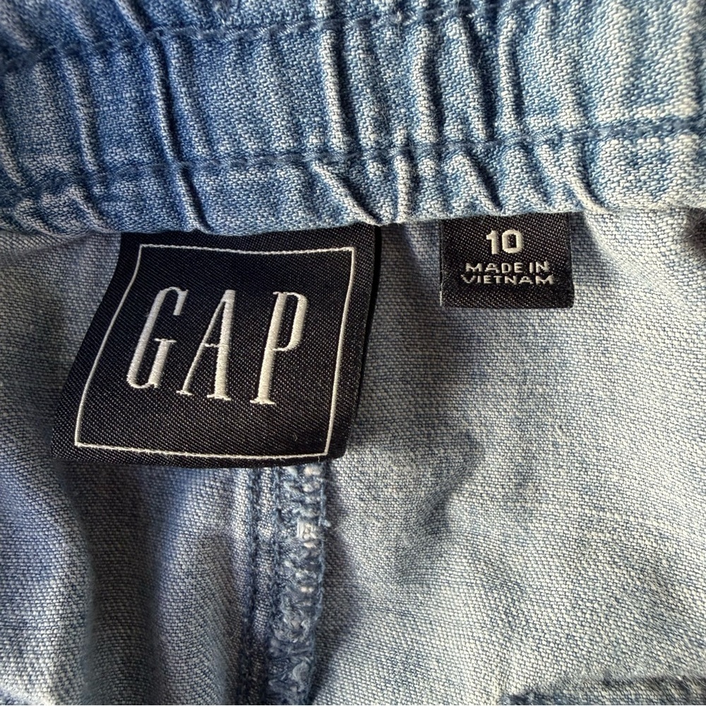 Gap High Rise Chambray Wide Leg Pants Womens 10 Medium Indigo Blue 679051 - Picture 12 of 13